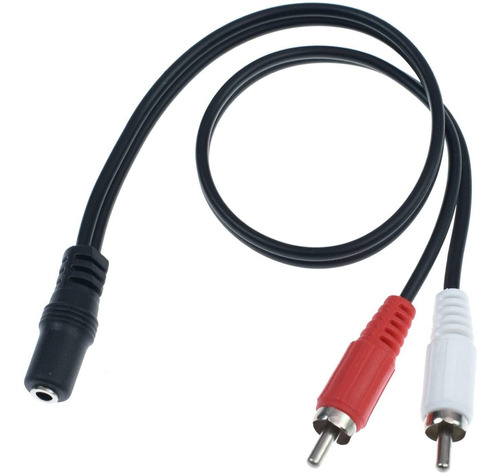 Cable De Audio Aux 3,5mm Hembra A 2 Rca Macho | Negro / 4...