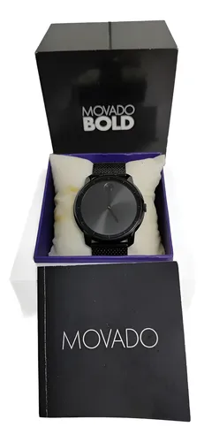 Relógio Movado Bold Ion Preto Aço 40mm Manual E Caixa
