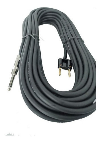 Imagen 2 de 6 de Cable Pro Audio Plug Mono A Banana Parlante 7,6 Mts Cuota