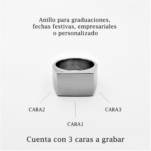 Imagen 6 de 10 de 10 Anillos Foto Acero Personalizado Laser 1235/40