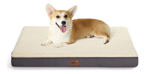 Cama Mascota Perro Reversible Lavable Mediana Petpal Color Gris claro Diseño M