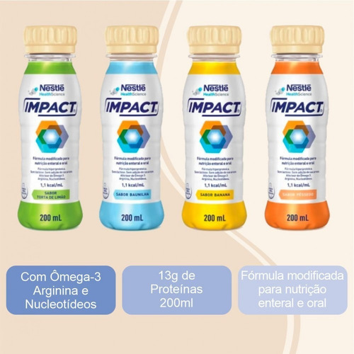 Kit Com 12 Unidades Impact (200ml) - Nestlé Sabor Banana