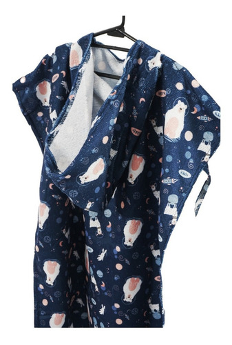 Poncho Playero Infantil De Microfibra Kiddy - 2 Talles Espacial - Talle 2