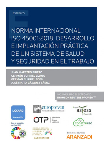 Norma Internacional Iso 45001:2018. Desarrollo E Implantació