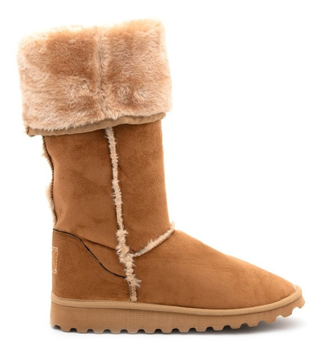 Imagen 2 de 6 de Bota Corderito Pantubota Gamuza Livianas Invierno Mujer
