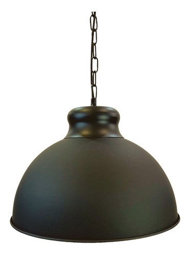 Lámpara Colgante E-27 Con Cadena Negro Con Dorado