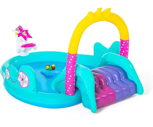 Bestway - H2ogo! Magical Unicorn Carriage Play Pool Center
