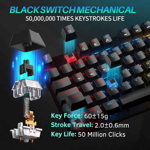 Teclado Y Mouse Mecánicos Rgb Inalámbricos