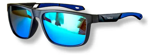 Óculos De Sol Wave Original Polarizado Uv400 Estojo/flanela Único Preto Azul