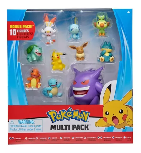 Multi Pack 10 Pokemon Entre 4 Y 11cm Pokemon Jazwares