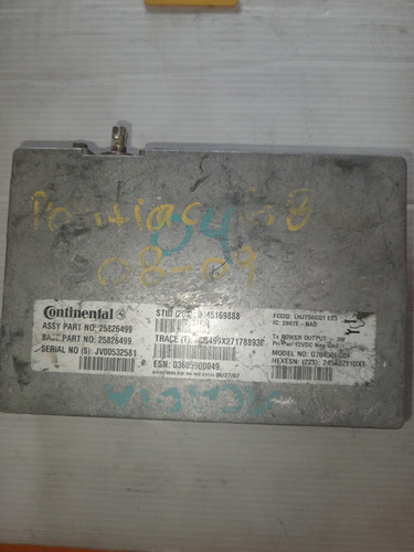Módulo De Comunicación Gm Pontiac G8 2008-2009 25826499 (Usado)