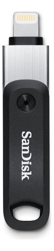 Unidad flash Sandisk iXpand Go de 256 GB para iPhone, SDIX60n para Prata/Preto Pendrive (Lightning-USB/A Stick)