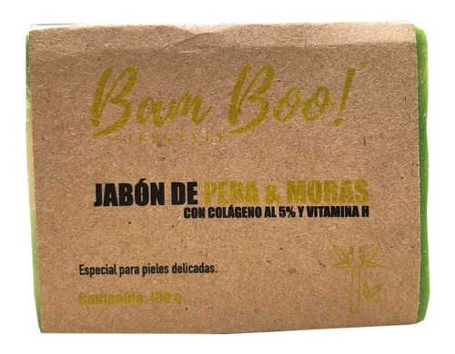 Imagen 1 de 5 de Jabón Pera & Moras Con Colágeno Y Vitamina H 100 Gr
