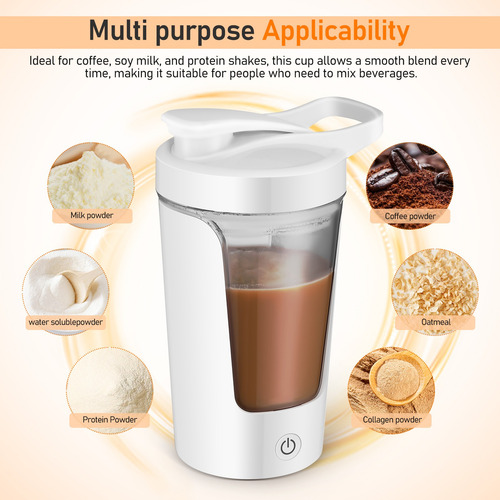 Taza De Agitación Automática Taza De Café De 450ml Blanco