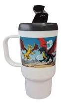 Comprar Jarro Termico Pelea Dragones Comic Dibujo Colores M1