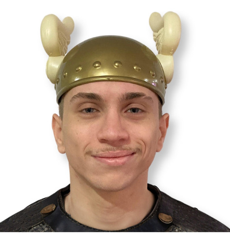 Capacete Grego Hermes Dourado Com Asas