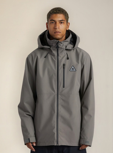 Campera De Nieve Hombre Dc Shoes Snowboard Ski Basis 30k Gris Oscuro M Lisa