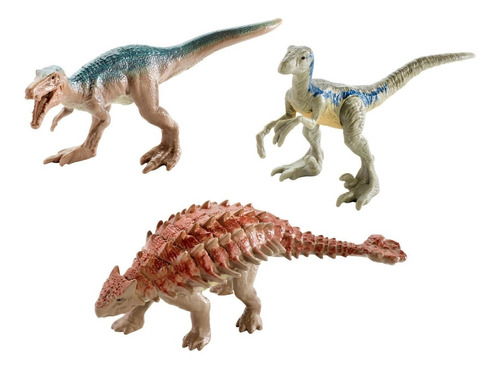 Dinosaurios Jurassic World Mini 3 Pack Juguetes Niños Mattel