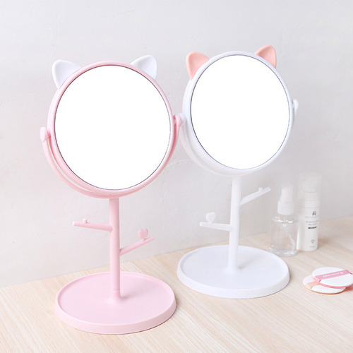 - Espejo De Maquillaje Giratorio Portátil Hd For Escritorio