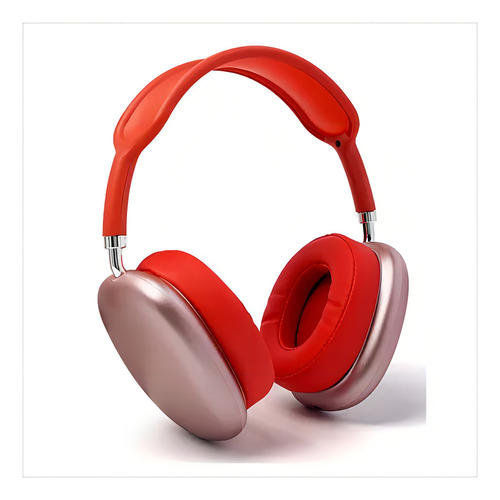 Fone De Ouvido S/ Fio Bluetooth P9 Air Wireless Headphone Cor Vermelho Luz Vermelho