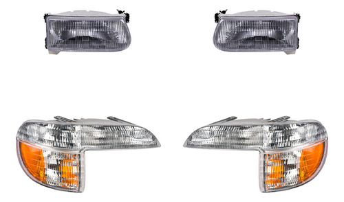 2 Faros + 2 Cuartos Depo Para Ford Explorer 1995 A 2001