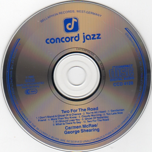 Cd Two For The Road (carmen Mcrae) Estándar