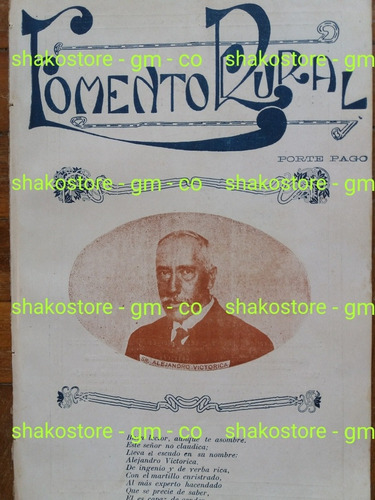 Fomento Rural Alejandro Victorica Luis Tavolara 1918 Revista