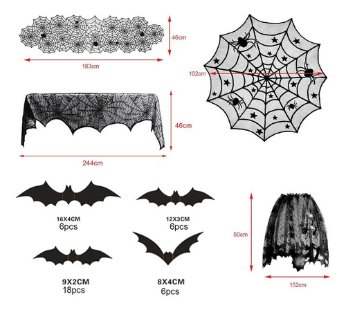 Juego De Decoración De Mantel De Halloween De Tela De