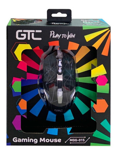 Mouse Gamer Gtc 4 Colores Rgb 3200 Dpi Play To Win