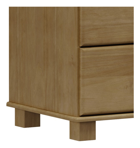 Comoda 5 Gavetas 1 Porta Madeira Maciça 125 Cm 2251 Freijo M