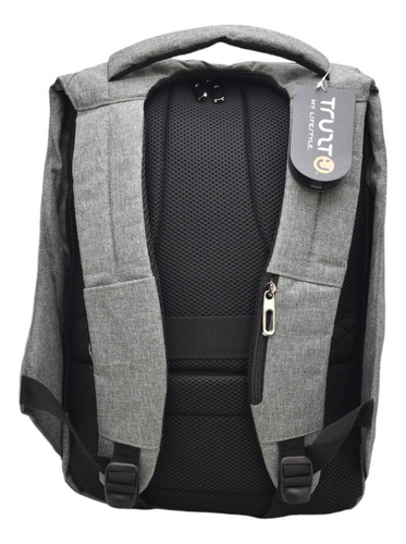 Mochila My Lifestyle Lisa Negra Urbana 162509 Truzt Color Negro/gris