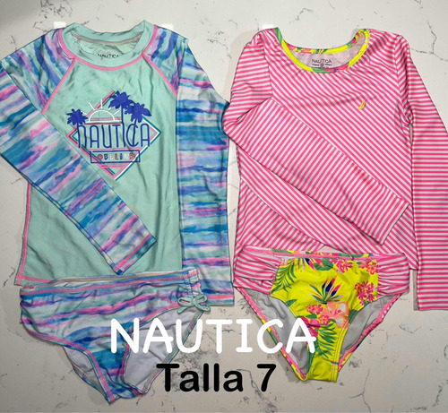 Trajes De Baños De Niñas Náutica Talla 7. Ambos Usados