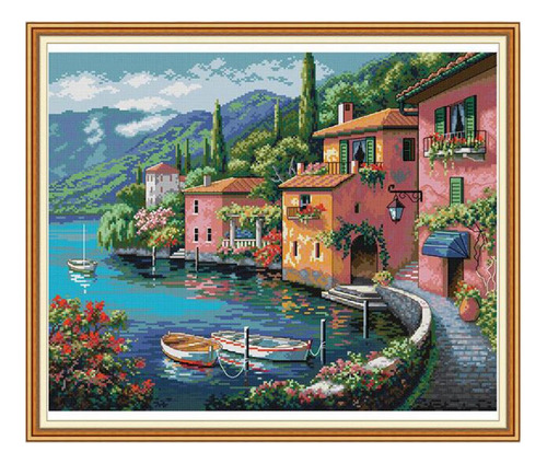 Artesanato - Kit De Ponto Cruz Estampado Em Tecido Aida (11