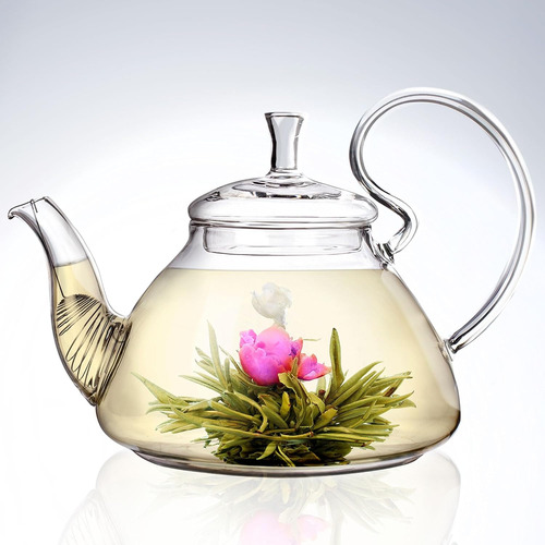 Tetera De Vidrio, 34 Oz, Tetera Para Estufa, Hervidor De Té
