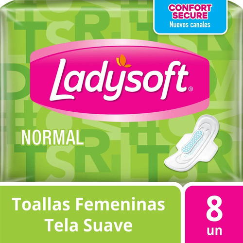 Toalla Femenina  Ladysoft Normal Suave 8u Pack 6 Paquetes 