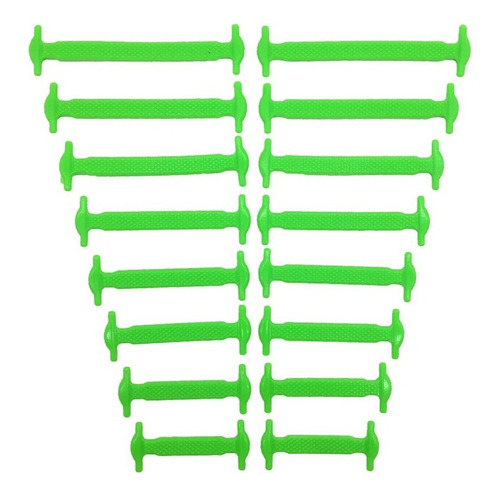 16 Pasadores De Silicona Para Zapatos Zapatillas (verde)