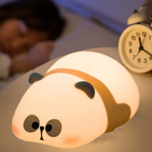 W Lámpara De Silicona Panda Night Light, Lámpara De