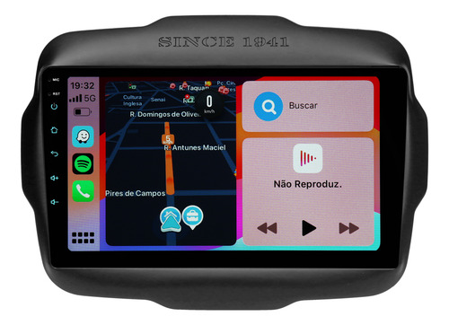 Multimidia Jeep Renegade Sport Android Auto Carplay 2ram 9p Cor Preto