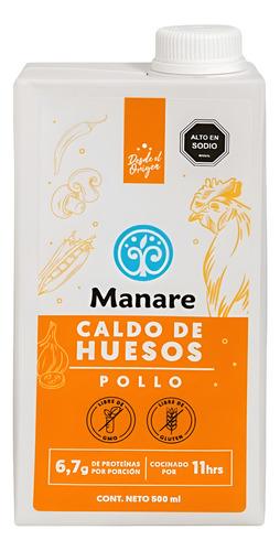Pack 2 Caldos De Huesos Vacuno Y Pollo 500ml C/u