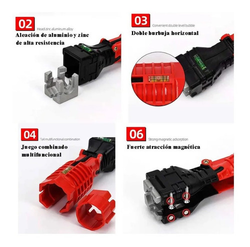 Llave De Tubo Del Instalador Del Grifo Del Fregadero 18 En 1
