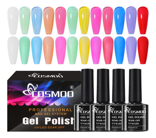 Cosmoo Glaze Glass Jelly - Esmalte De Unas De Gel Translucid