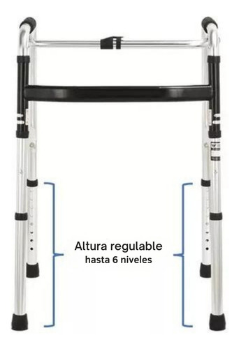 Andadera Ortopedica Adulto Andador Plegable Aluminio 120 Kg