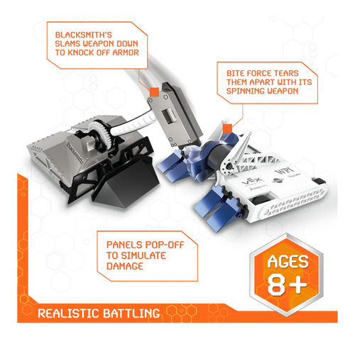Robot De Control Remoto Hex Bots Battlebots Rivals 40