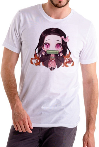 Playera Hombre Nezuko Anime Kimetsu No Yaiba Chibi