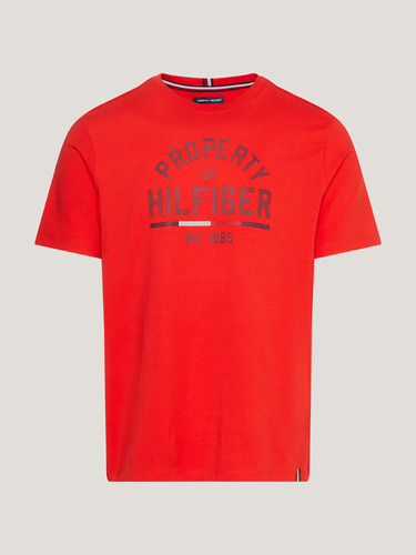 Playera Rojo Deportiva Logo Gráfico De Hombre Tommy Hilfiger