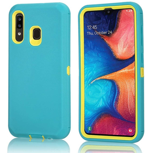 Funda De Uso Rudo 3 En 1 Para Samsung Galaxy A20 / A30