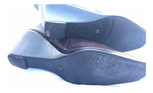 Bota Súper Doble Cuero Taco Chino 37 Febo