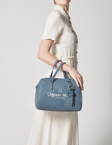 Bolsa De Mano Para Mujer Mickey W Capsule Azul Hbgenoteng2cw Acabado De Los Herrajes Níquel Diseño De La Tela Gráfico