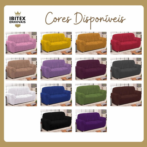 Capa De Sofá Três Lugares Elasticada De Malha Resistente Cor Cinza-escuro