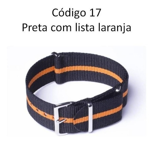 Pulseira Nylon Nato Todas As Cores + Brinde Anúncio 2 / 8